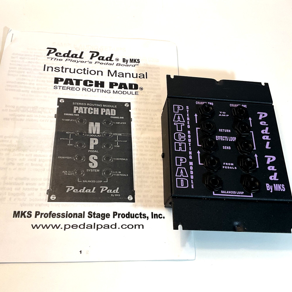 Patch Pad Stereo Routing Module Pedal Pad By MKS with Instructions