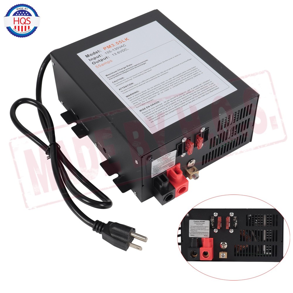 12 Volts 55 Amp Power Converter Battery Charger For Progressive Dynamics PD9260