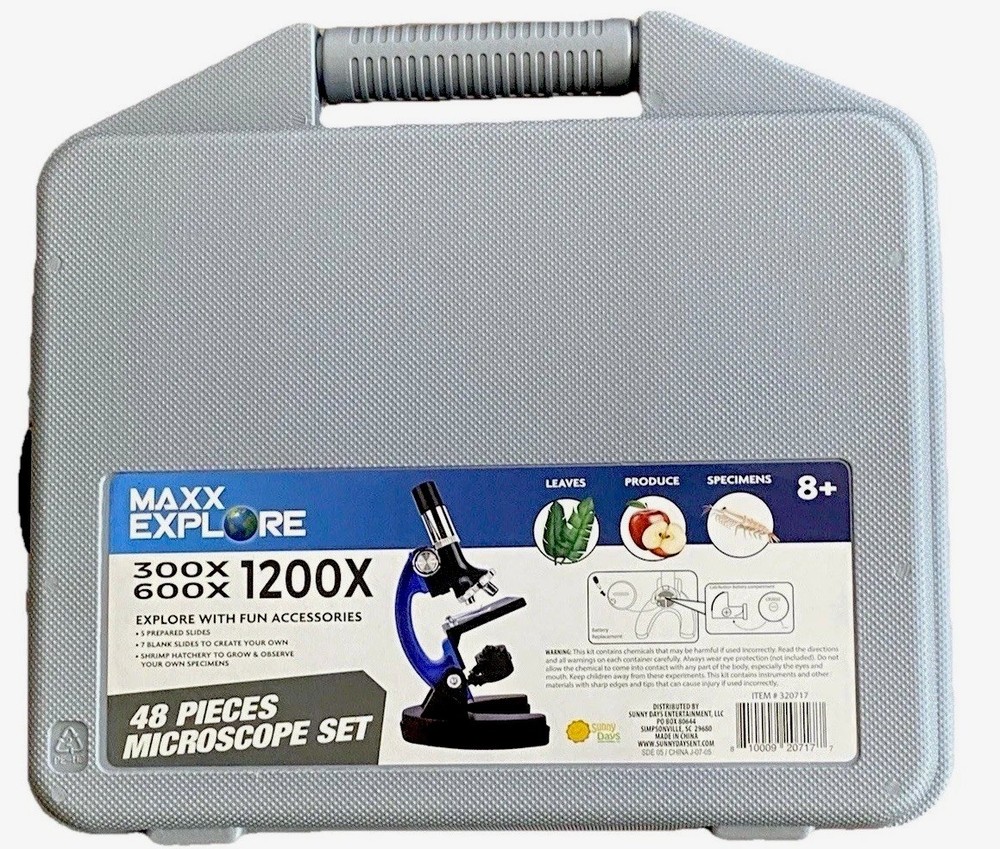 Maxx Explore One 48 Piece Set, Microscope +Accessories In Case Never Used