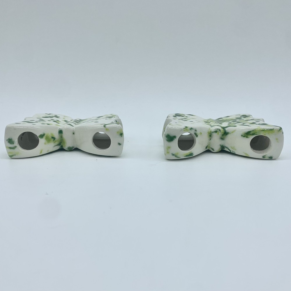 Vintage Ceramic Macrame Beads Butterfly