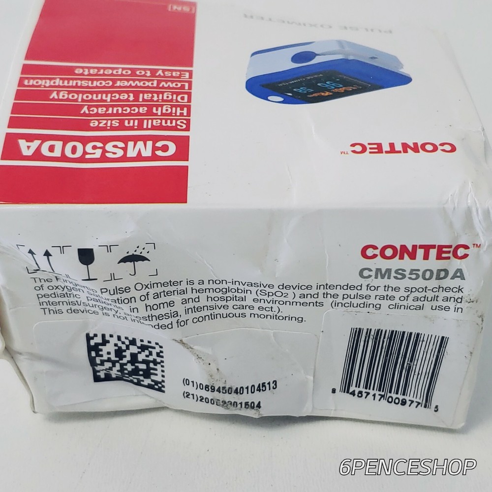New In DENTED Box Contec Pulse Oximeter CMS50DA / Finger / Oxygen
