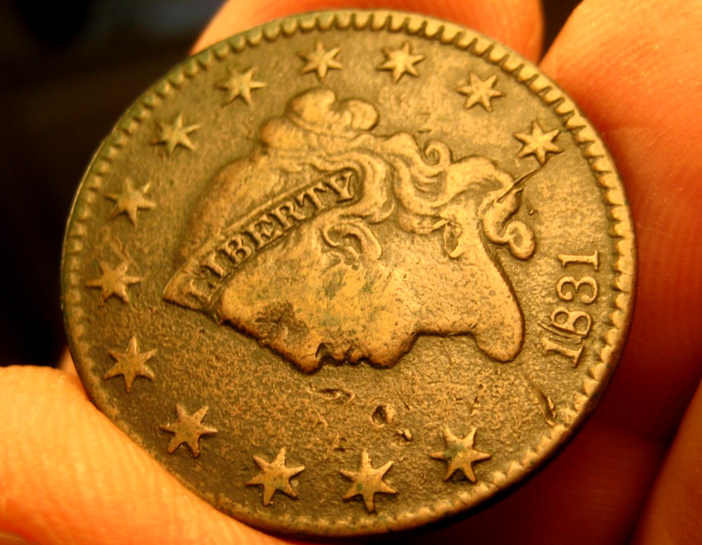1831 LARGE CENT ~ Large Letters ~ Fine+
