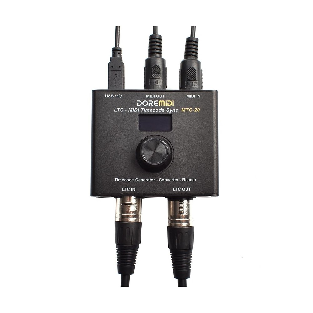 LTC-MIDI Timecode Sync (MTC-20) device to synchronize MIDI timecode and SMPTE...