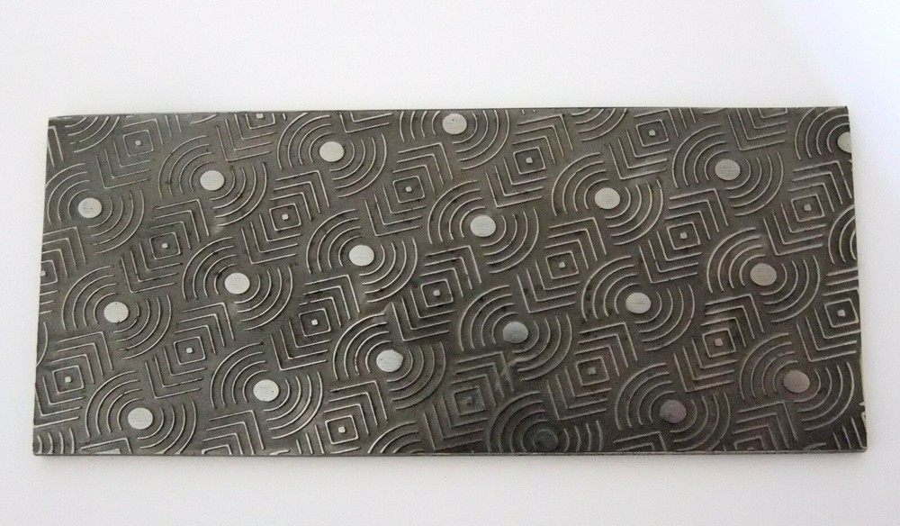 Pattern Texture Plate for Press or Rolling Mill 6 x 2.5 Inch, #35