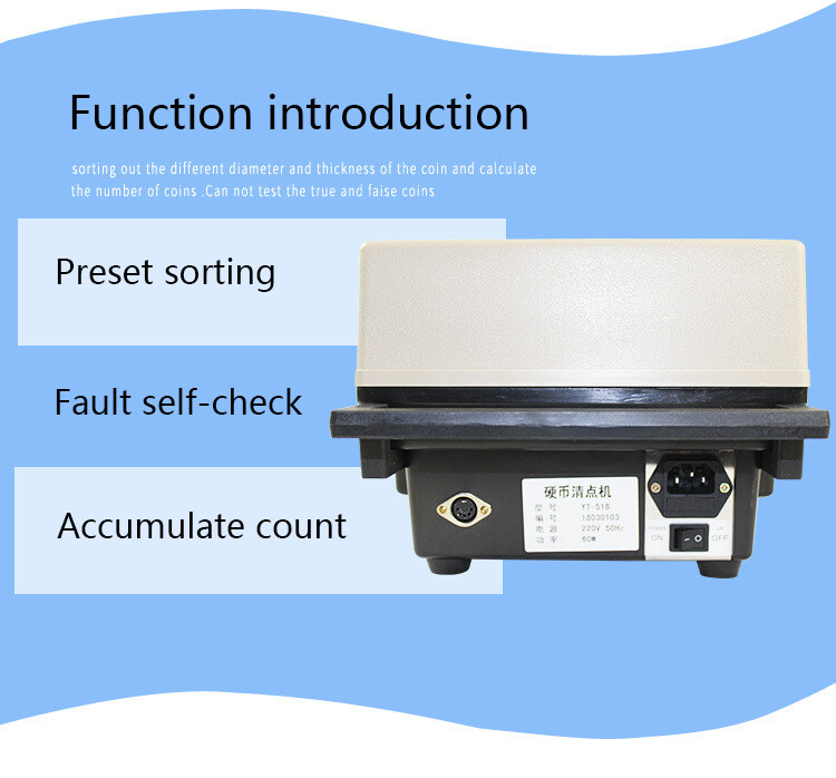 Automatic Coin Counting Machine Electronic Coin Sorting Machine 1-9999