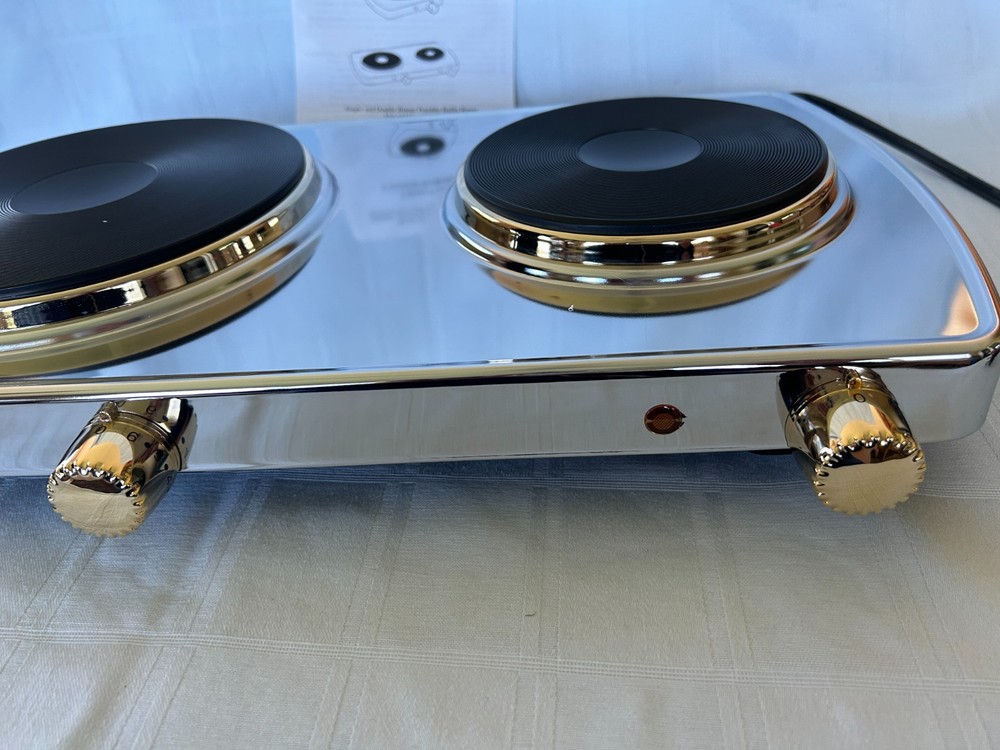 Cuisine Cookware Command Performance Gold Double Burner New