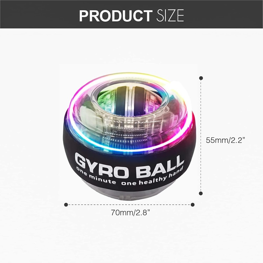 Compact Forearm Exerciser - Portable Wrist Gyro Ball for Strength & Coordination