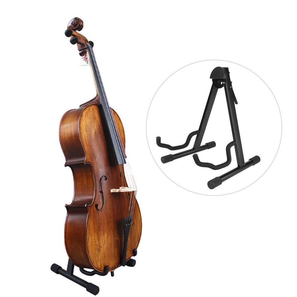 Black A Frame Adjustable Folding Cello Stand Support Musical Instrument WT