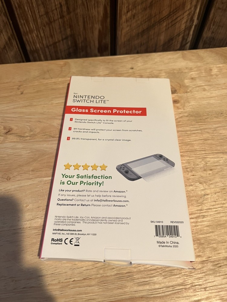 TALK WORKS Tempered Glass for Nintendo Switch Lite Screen Protector (3 Pack)
