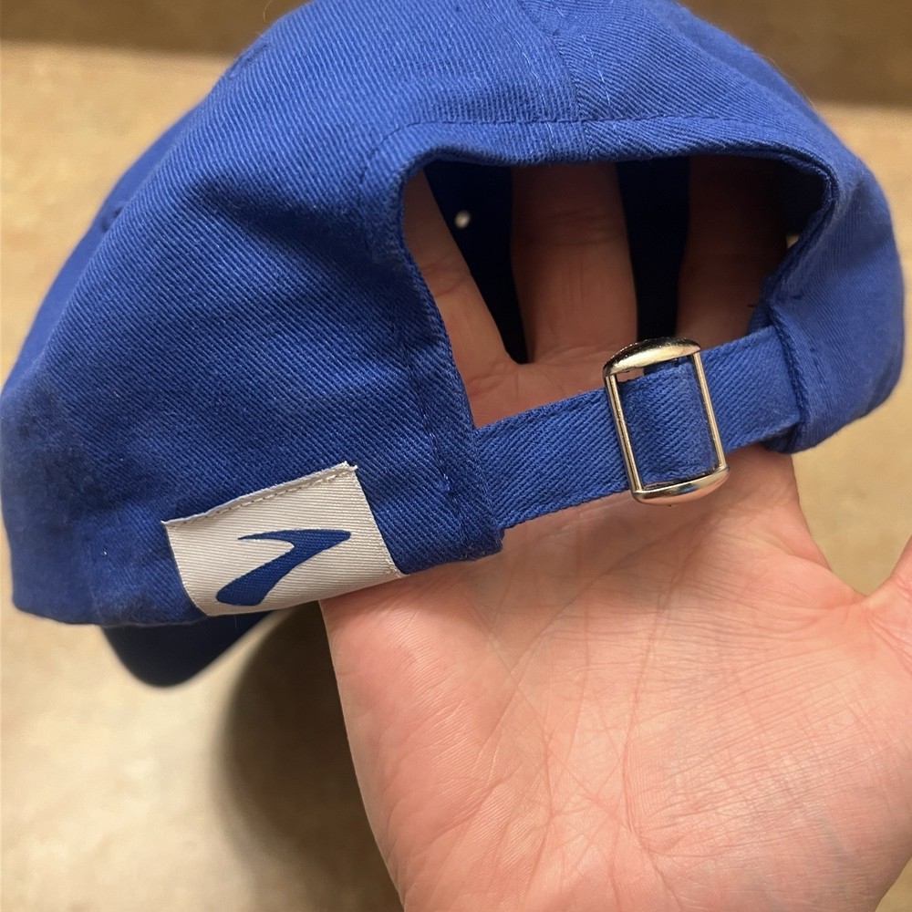 Brooks Running Hat "Lets Run There" One Size Blue Adjustable Strapback Hat