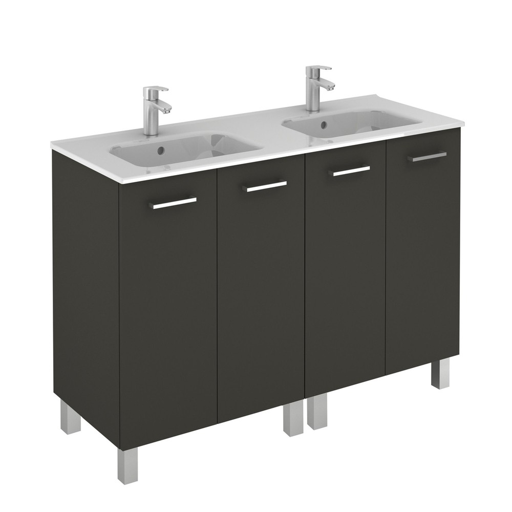 WS Bath Collections Logic 120 Logic Vanities 48" Double Vanity - Gloss