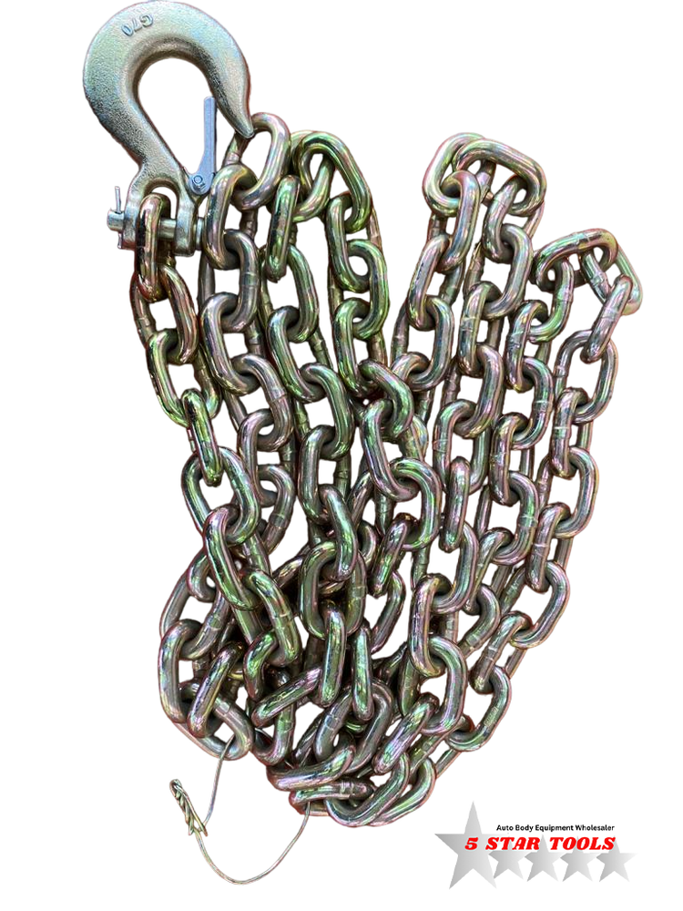 SET#31 HEAVY DUTY AUTO BODY FRAME MACHINE PULLING CHAIN 11 FEET LONG