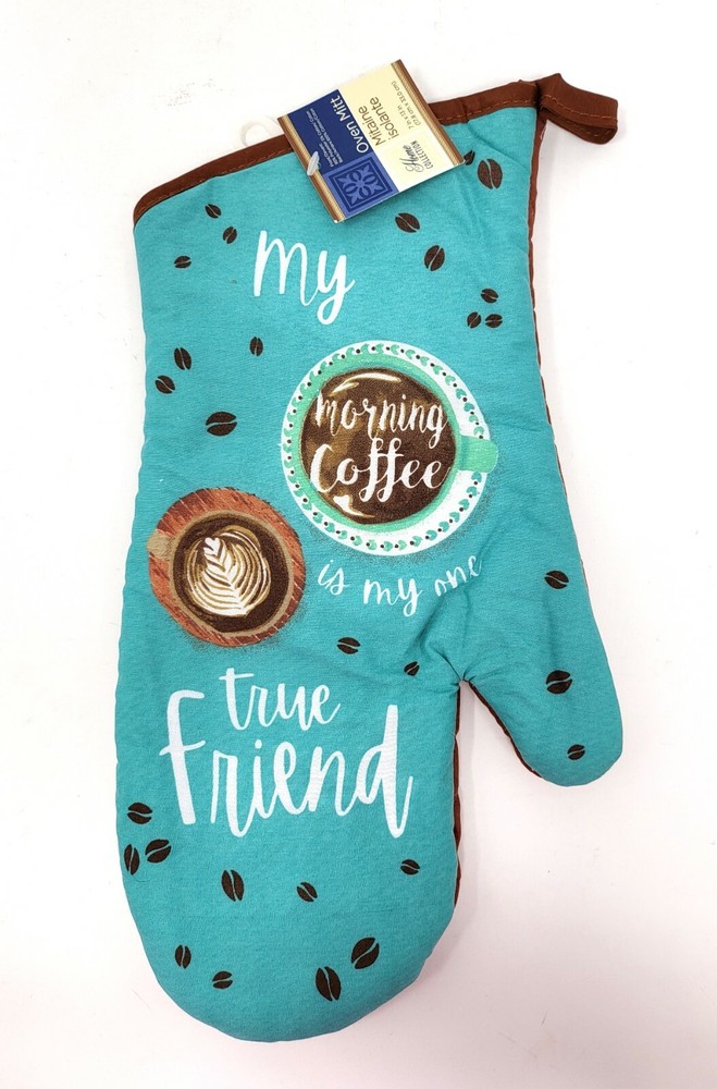 Home Collection Kitchen Oven Mitt - New - Morning Coffee...