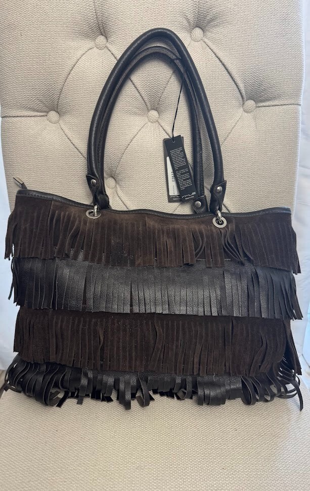 Boho Tassle Brown Leather INNUE Purse
