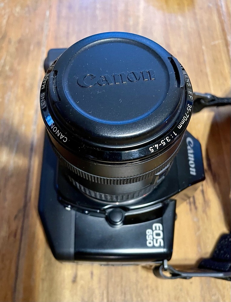 Vntg Canon EOS 650 Camera and Accessories
