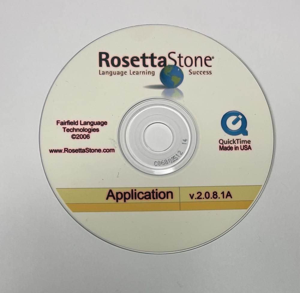Rosetta Stone Language Learning Success Application v2.0.8.1A CD-ROM Disc Only