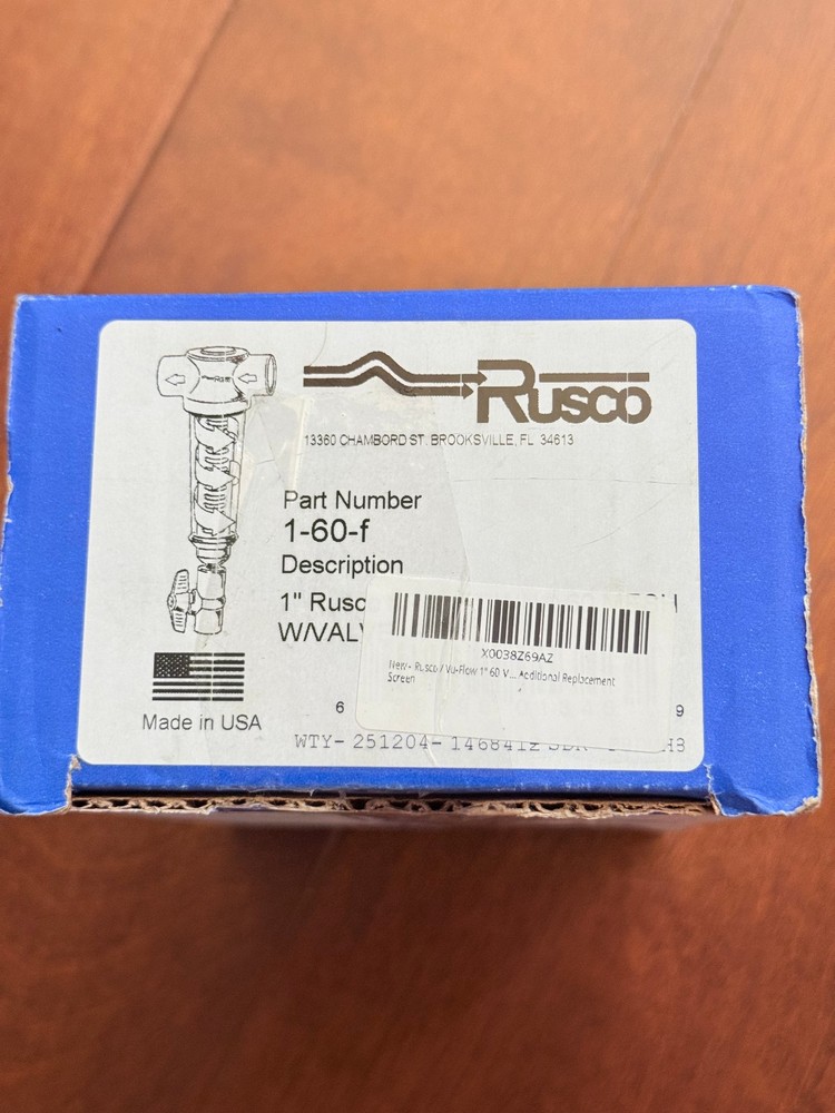 Rusco 1-60-F 1" Spin-Down Sediment Filter