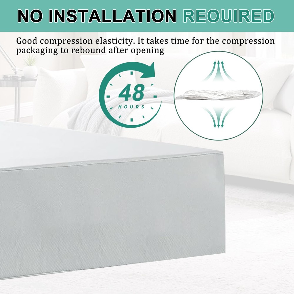 Extra Thick 5 Layer Couch Cushion Replacement 24"x27"x6 25D Foam & Cover