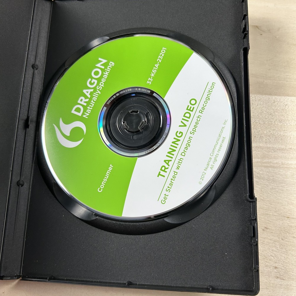 DRAGON NaturallySpeaking Version 12 Training Video DVD Speech Recognition