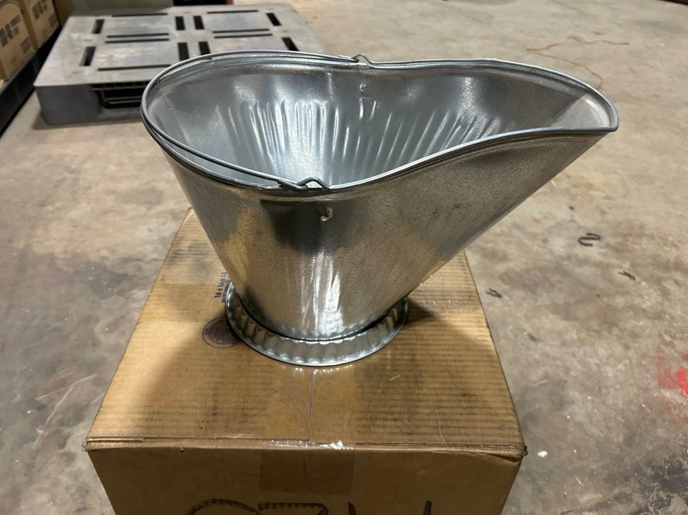 GALVANIZED COAL SCUTTLE / ASH BUCKET