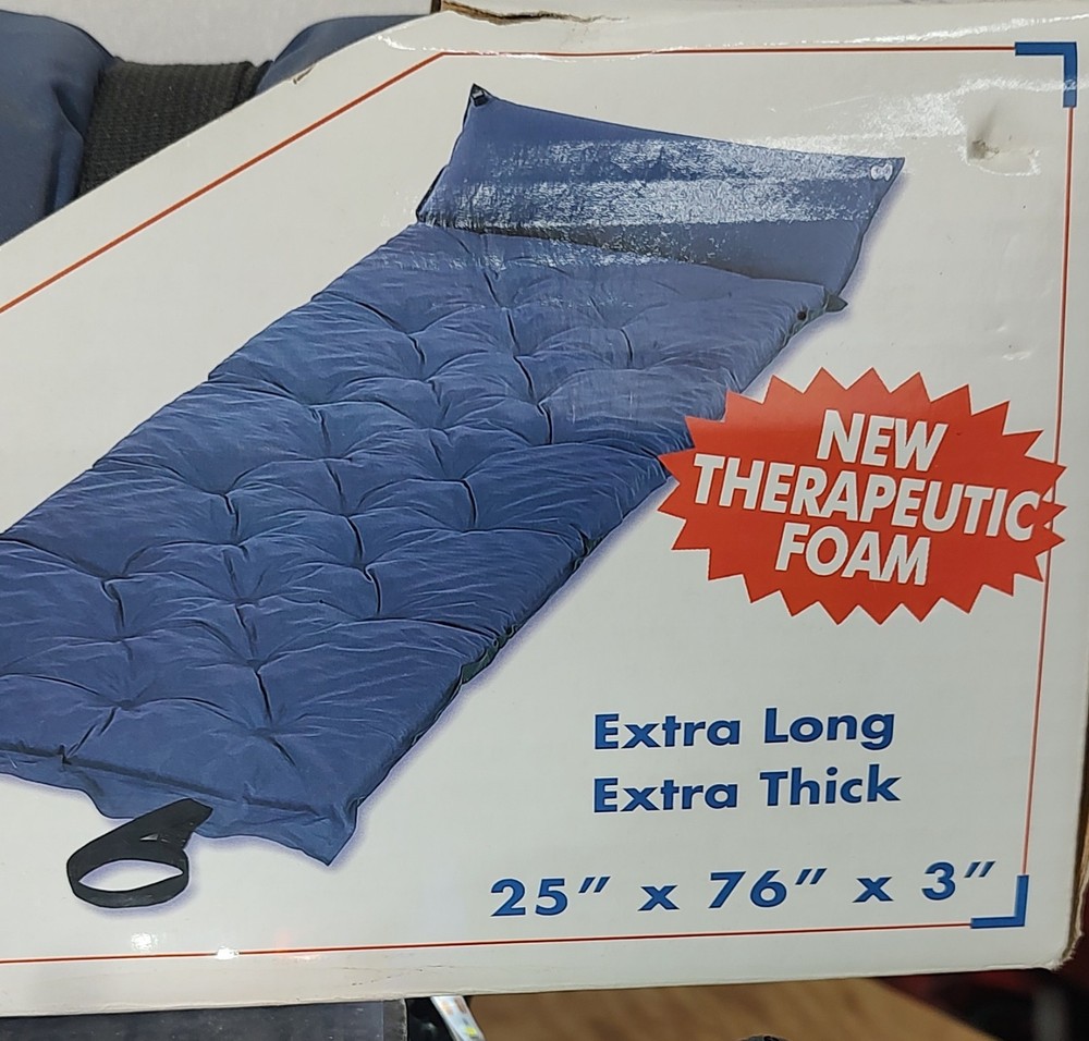 Wenzel Self Inflating Sleeping Mat for Camping with Pillow Extra Thick Blue New