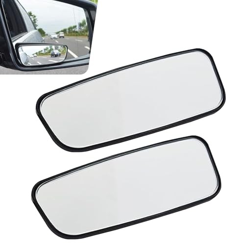 2 PCS Blind Spot Mirror, Framed Rectangular HD Glass Rear View Mirror,