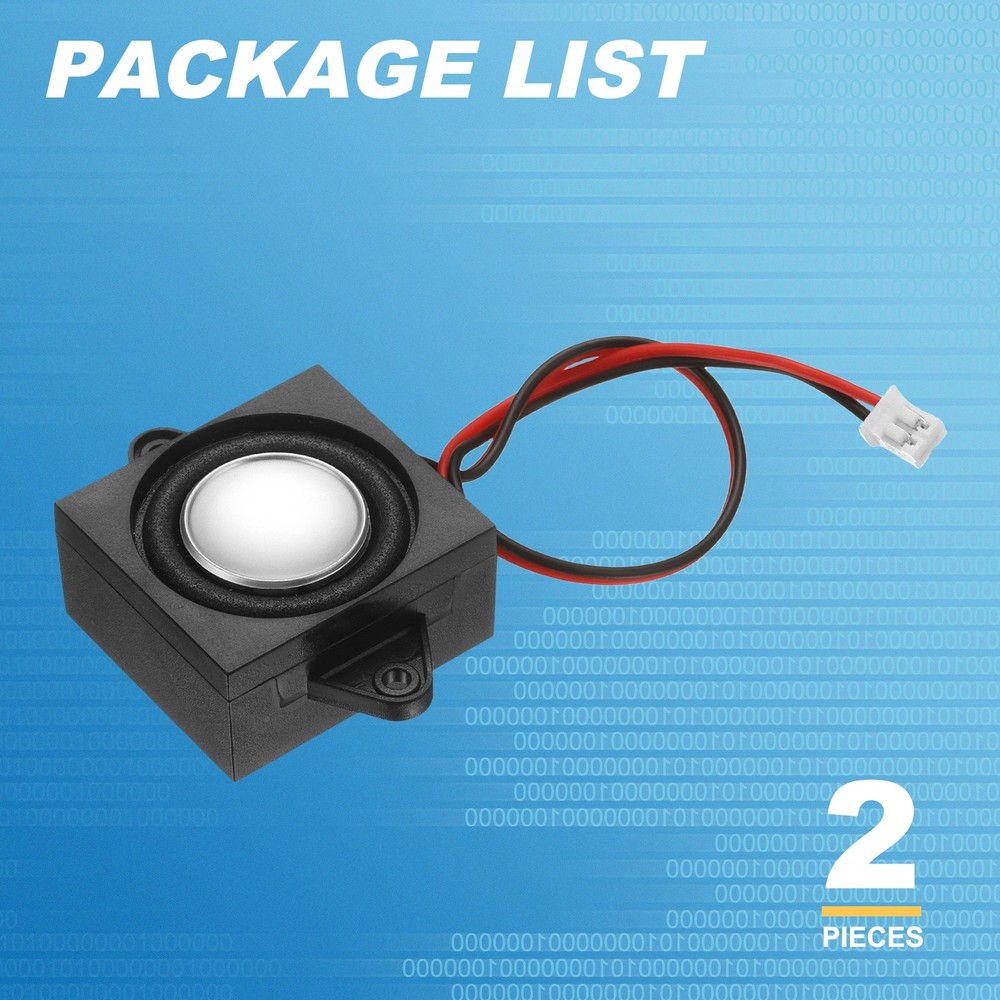 3W 4Ω Mini Speaker, 2PCS Full-Range Portable Micro Loudspeakers, Black Silver