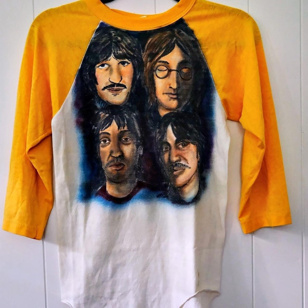 Vintage Beatles airbrush raglan