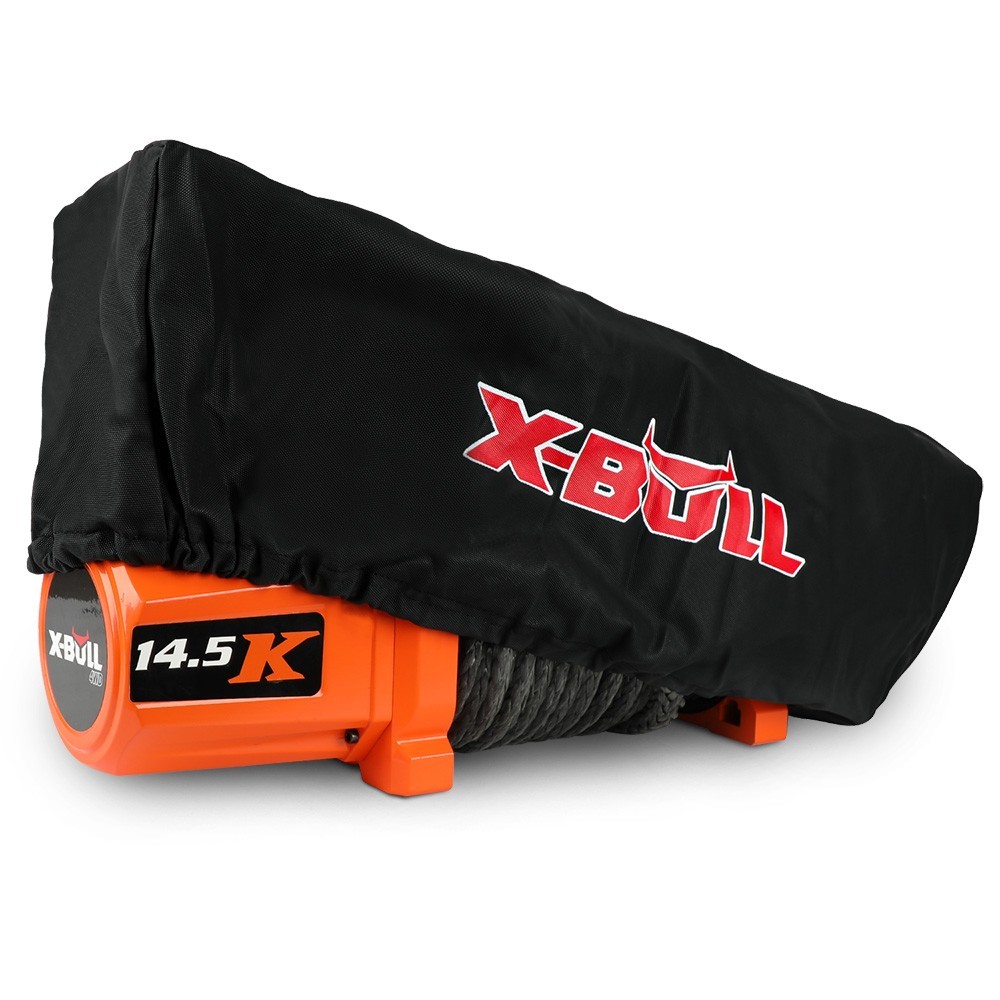 X-BULL Waterproof Winch Cover Luminous Black Soft Dust Fit 9500-14500LBS Winch