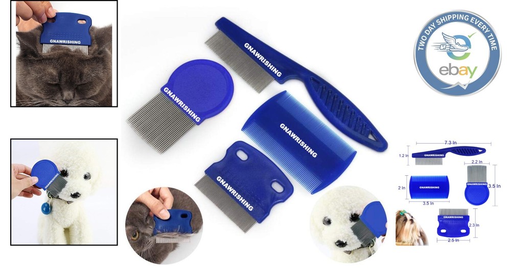 High-Strength Stainless Steel Flea Combs – Essential Pet Grooming Tools