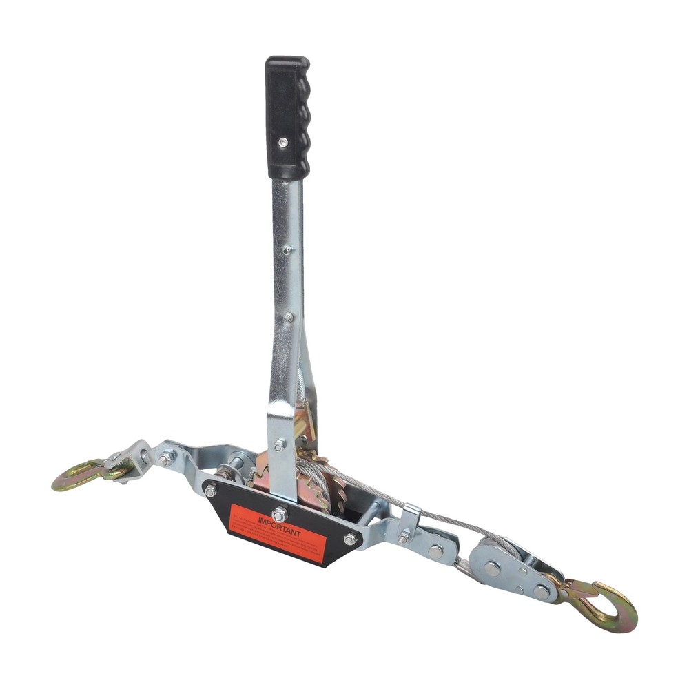 2 Ton 2 Hook Ratchet Come Along Puller & 2'' X 36" Axle Tie Down Strap w/ D Ring