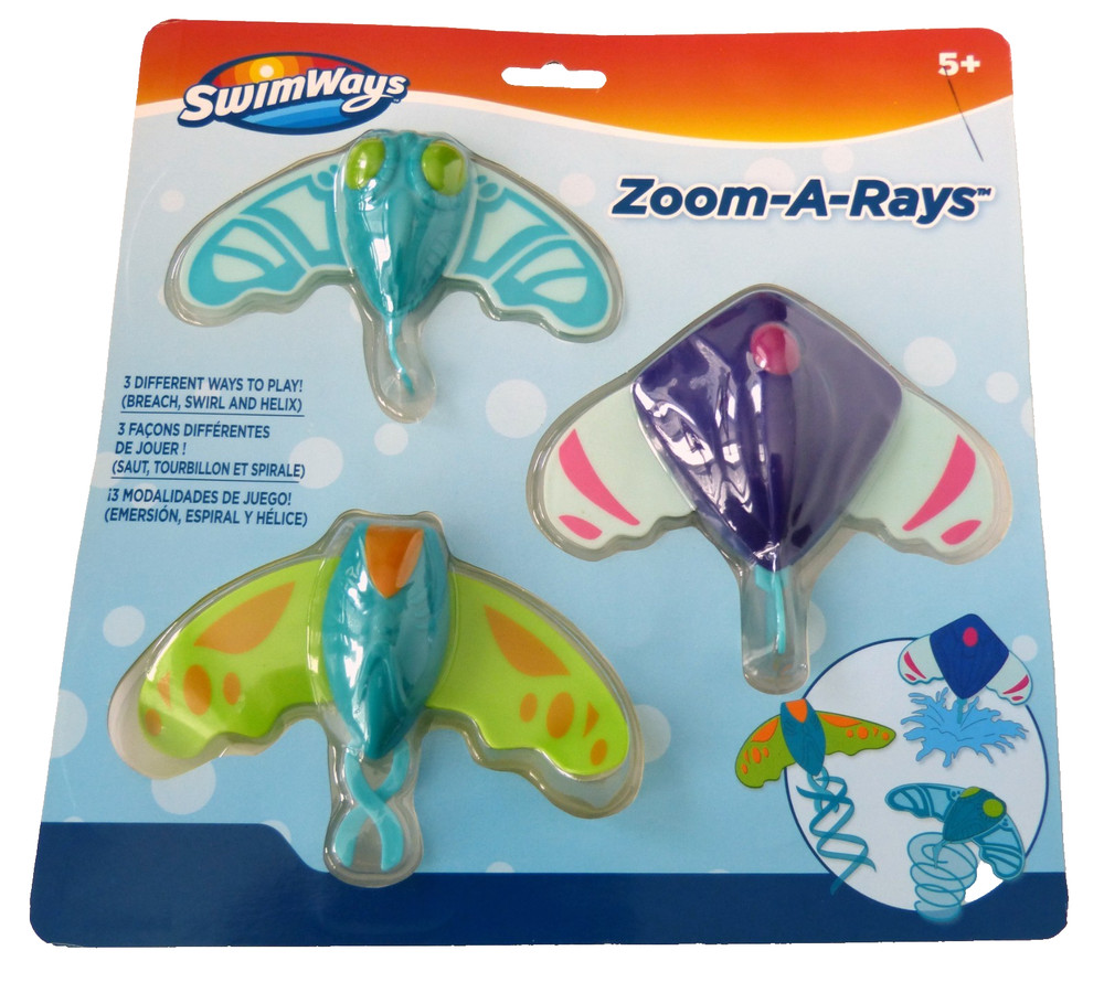 Swimways Zoom-A-Rays Pool Toy 3 in Pack New