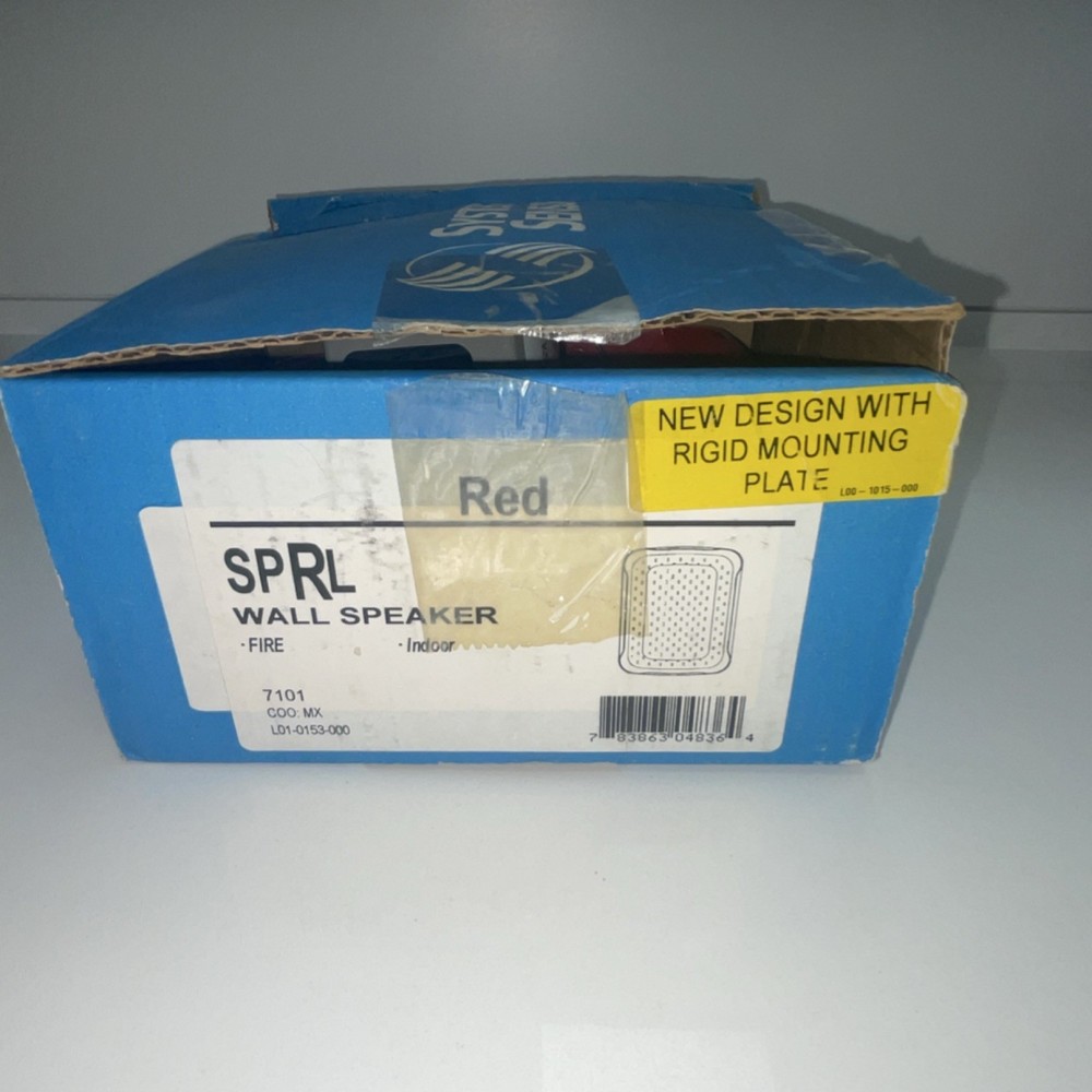System Sensor SPRL Fire Alarm Wall Speaker Red Model SPRL Fire Alarms