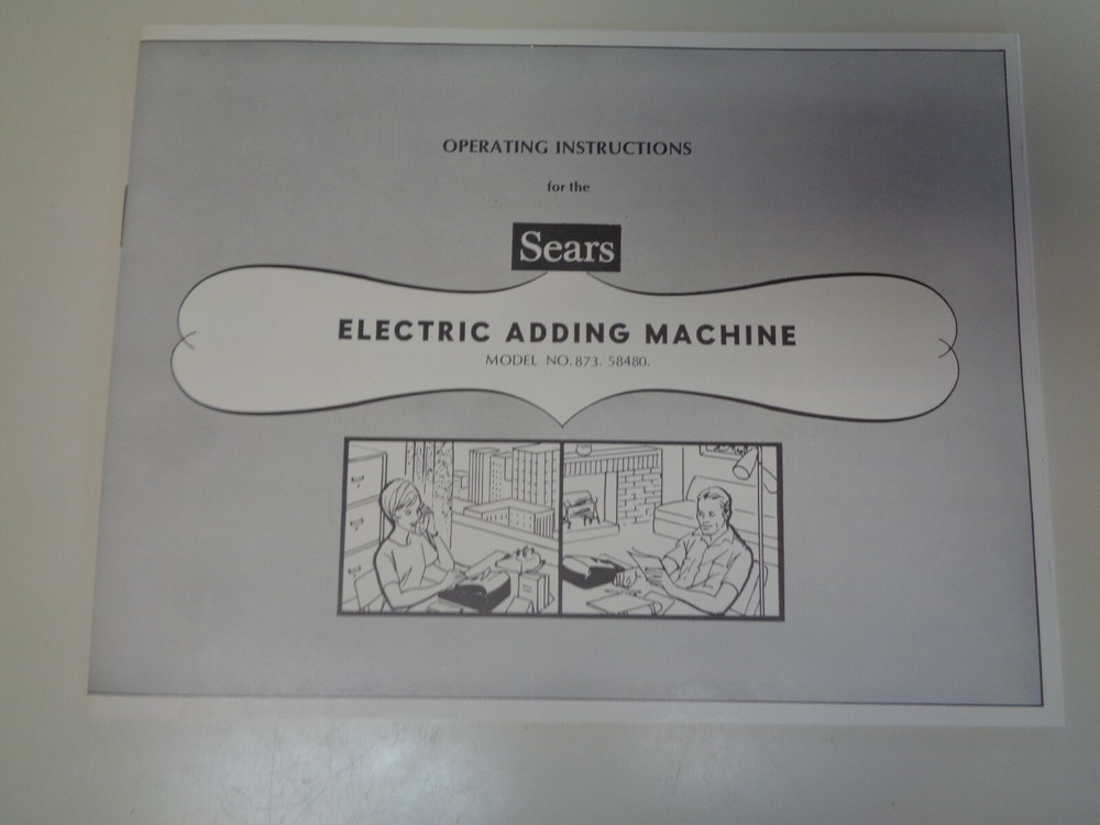 Vintage Original Sears Adding Machine Instruction Manual Booklet