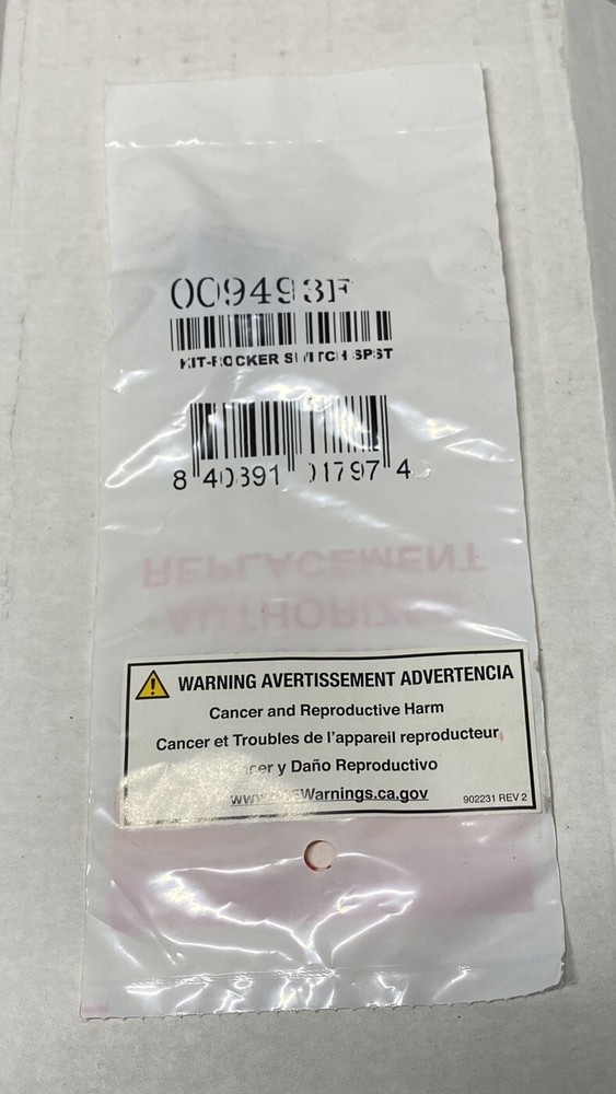 Raypak Rocker Switch 009493F Black New