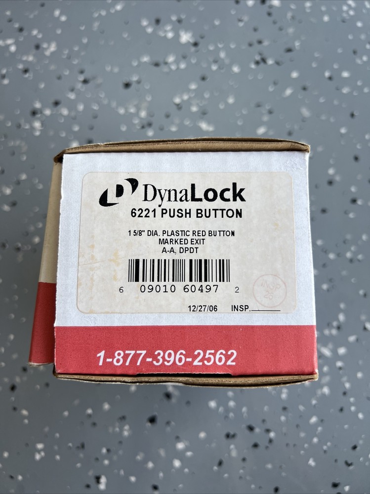 Dynalock 6221 PALM SWITCH Red Push Button