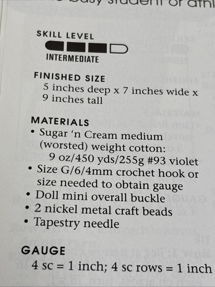 Berry Bobbles Backpack Crochet Pattern Pages From Magazine
