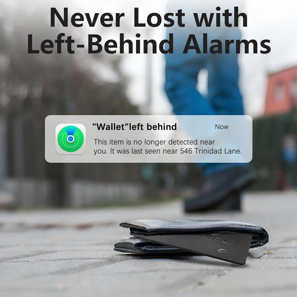 Ultra-Thin Air Tag 0.07In Wallet Tracker (Both Ios and Android) IP68 Bluetooth G