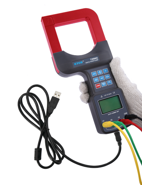 Portable 3 Phase Clamp Power Meter Automatic Large Caliber Tester Shift 2000A