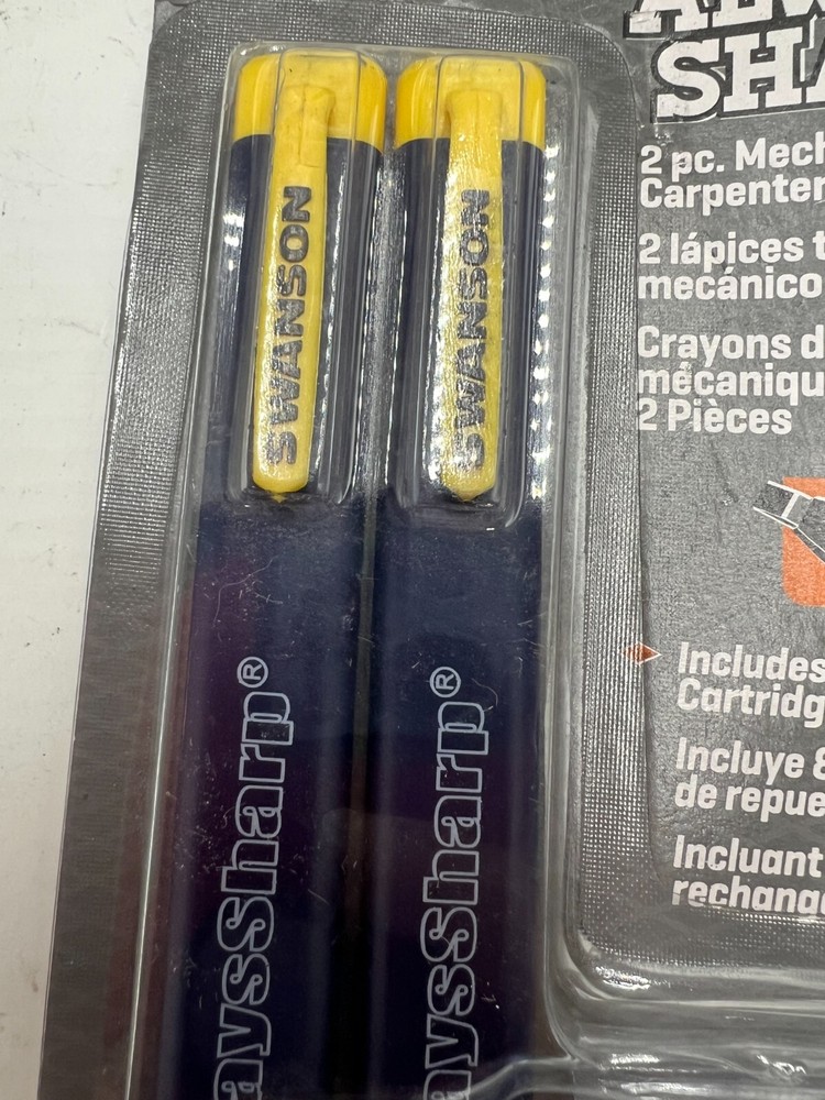 Pack of 2 Swanson Tool AlwaysSharp Refillable Mechanical Carpenter Pencils CP216