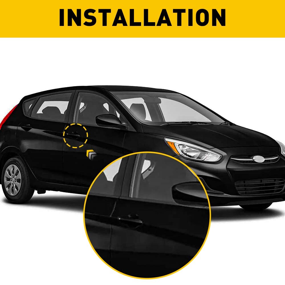 Exterior Door Handle For 2012-2016 Hyundai Accent Front Driver Left Side Black
