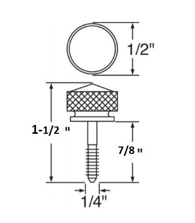 Dash Panel Screws RED jewel (14) Chrome plated - Peterbilt 1987-2000
