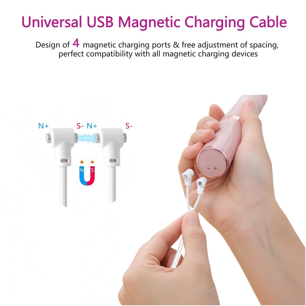 1 Pack - Universal Magnetic Charging Cable for Massagers, USB-A 1