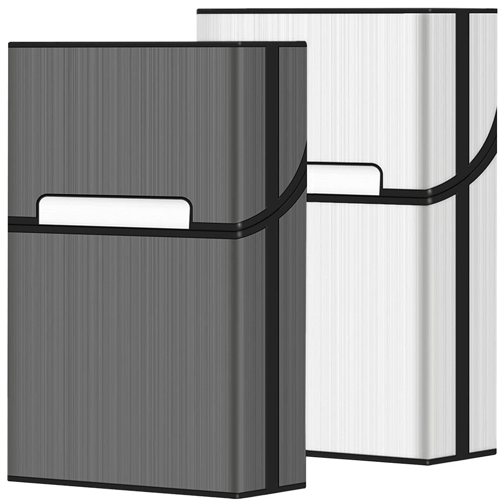 Cigarette Case (2 Pack), Magnetic Switch 20Pcs Cigarette Holder Case for Men Wom