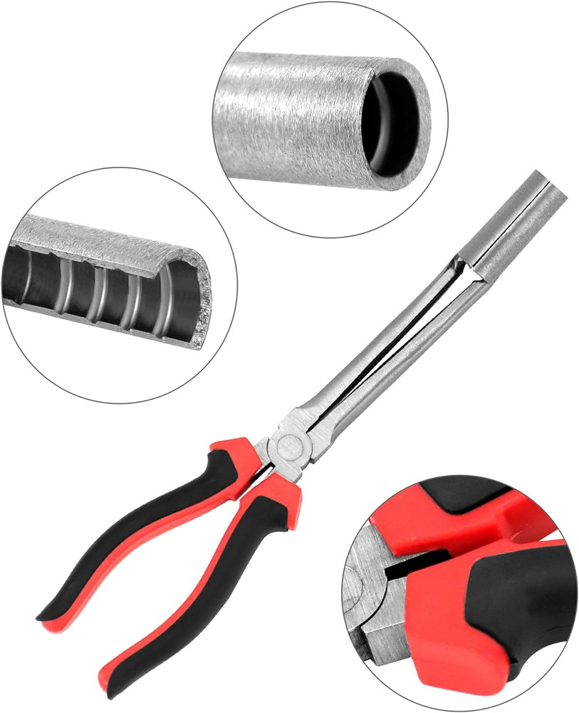 QWORK Car Spark Plug Wire Removal Pliers Tool, Sleeve Type Spark Plug Puller + r