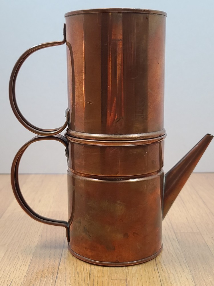 Vintage Copper Neapolitan Flip Coffee Maker