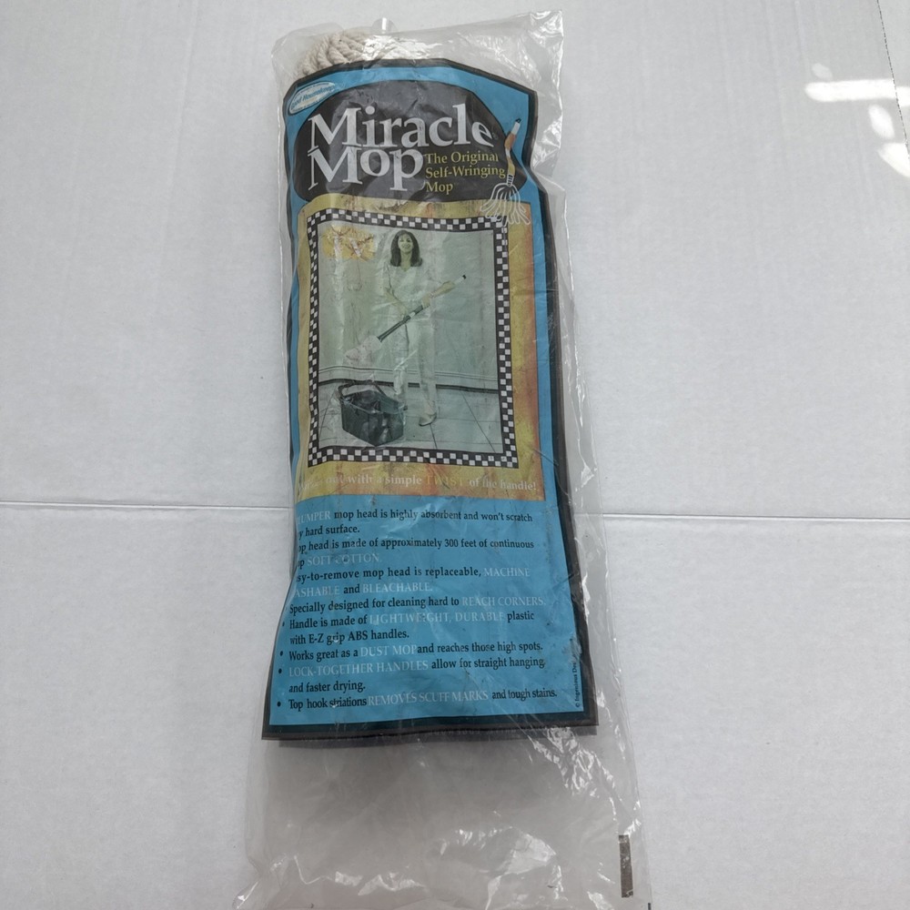 Vtg NOS Miracle Mop Refill Replacement  Mop Head Original