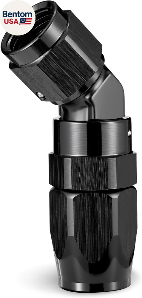 6AN Hose End Fitting 45 Degree Swivel Low Profile Forged Aluminum for CPE Braide