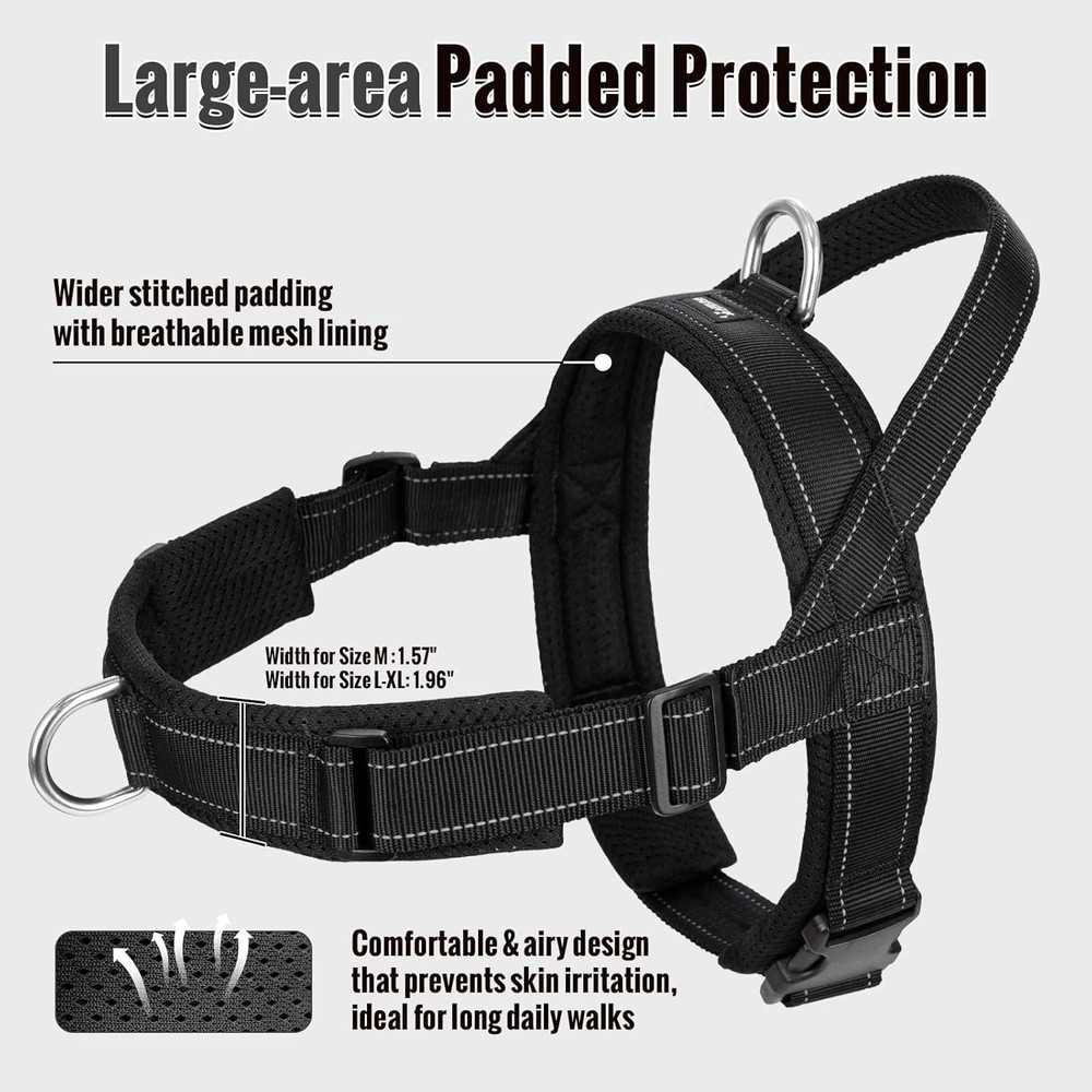 Arblina No Pull Dog Harness with Soft Mesh Padded, Fully Adjustable Walking Harn