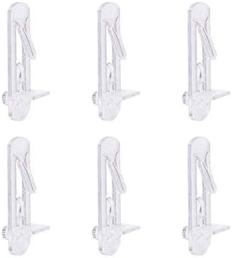 INCREWAY 30 Pack Shelf Support Peg, Clear Plastic Cabinet Shelf Pins, Self-Locki